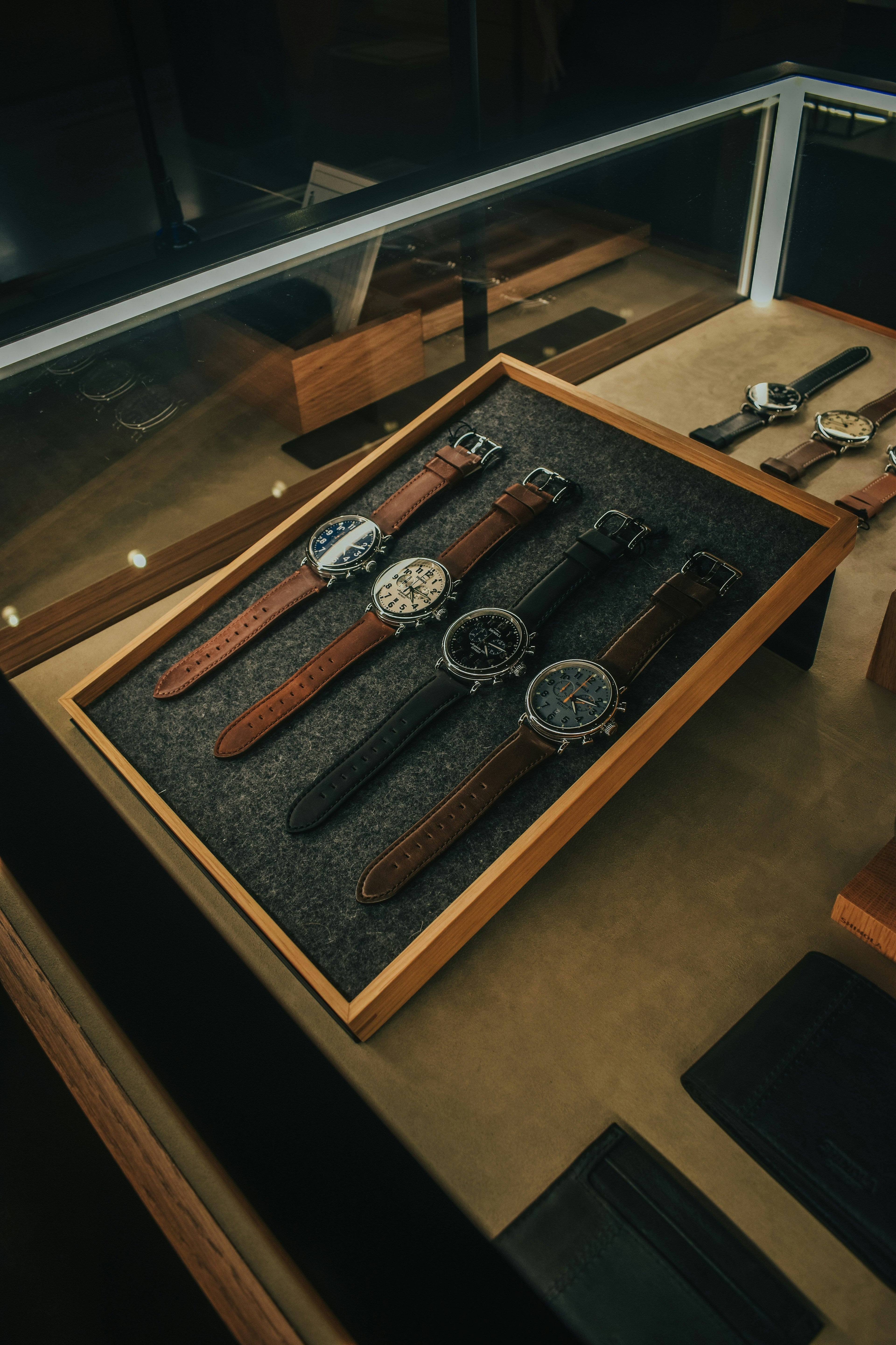 Leather strap watches