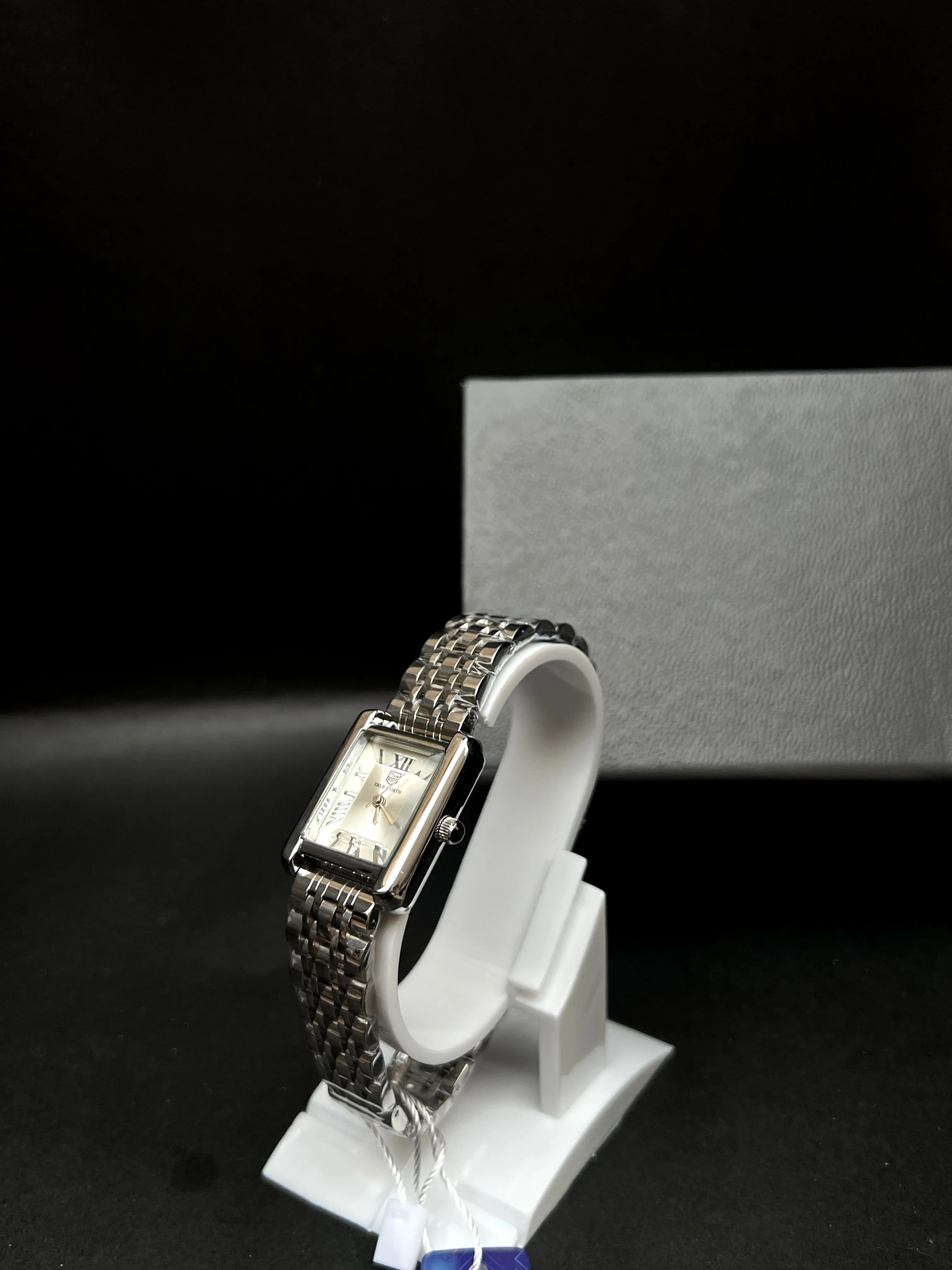 True Worthy  Classic Square Series Silver-tone dial