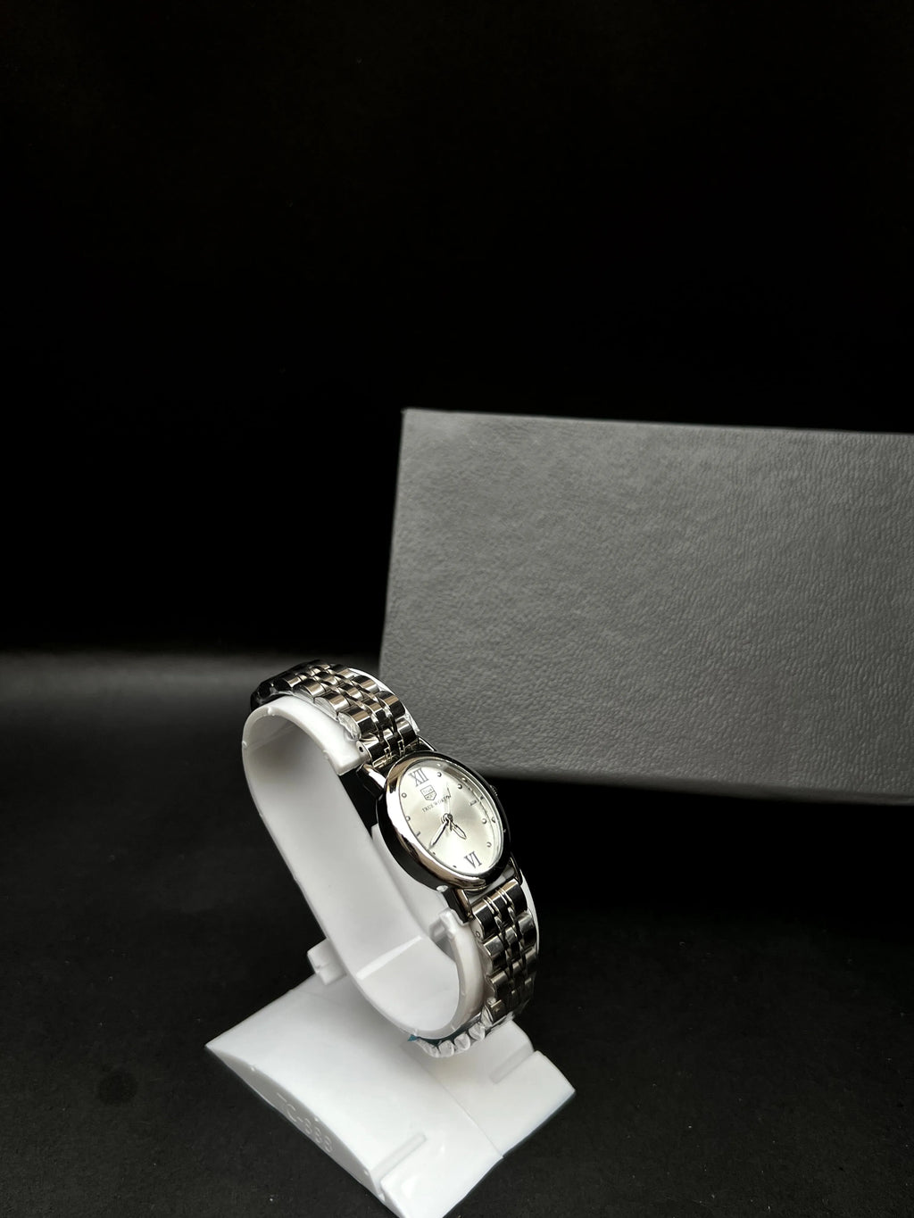 True Worth Classic Silver Stainless Steel Watch with White Dial”