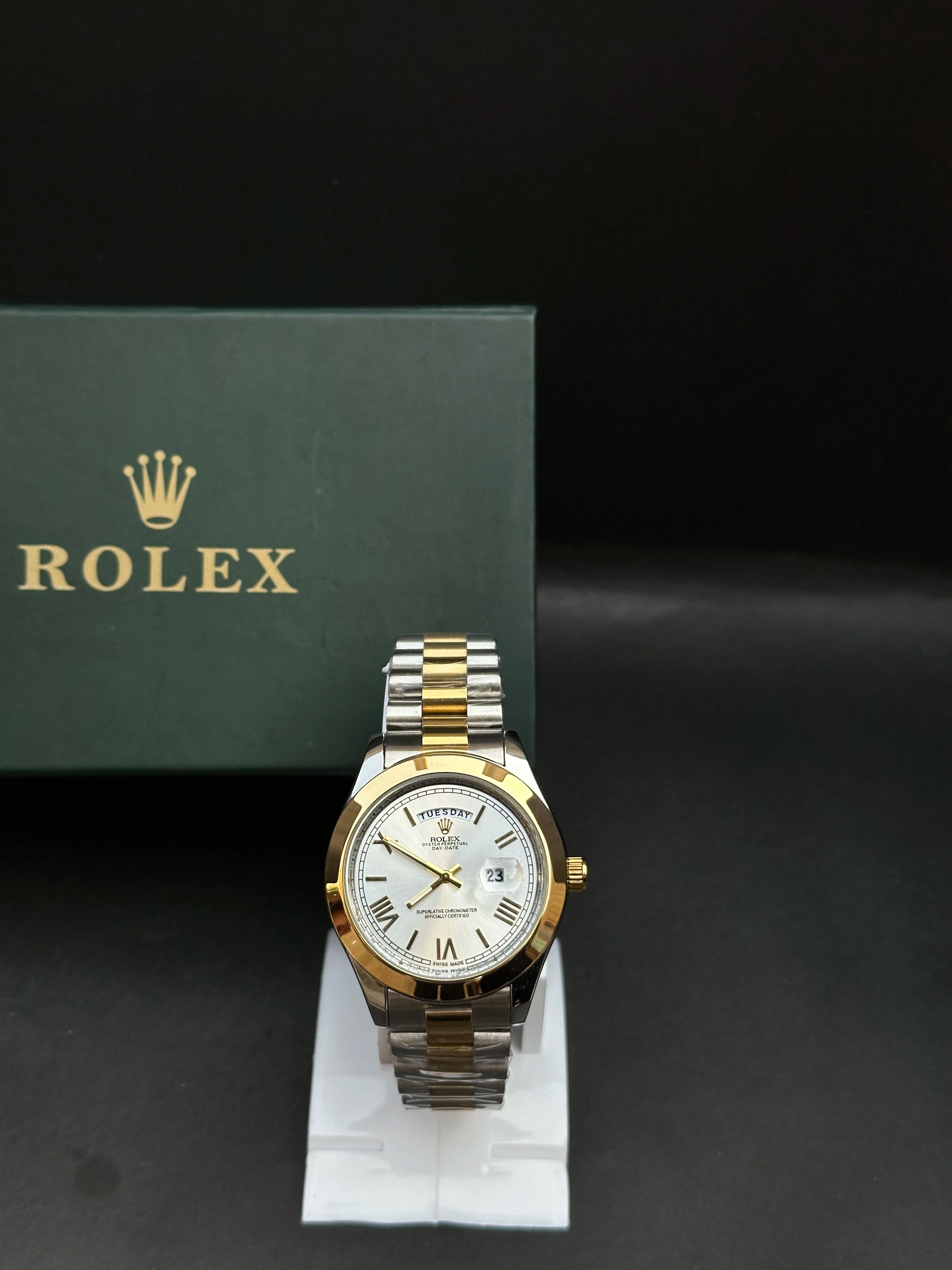 Rolex Day-Date Two-Tone Roman Dial Oyster Perpetual