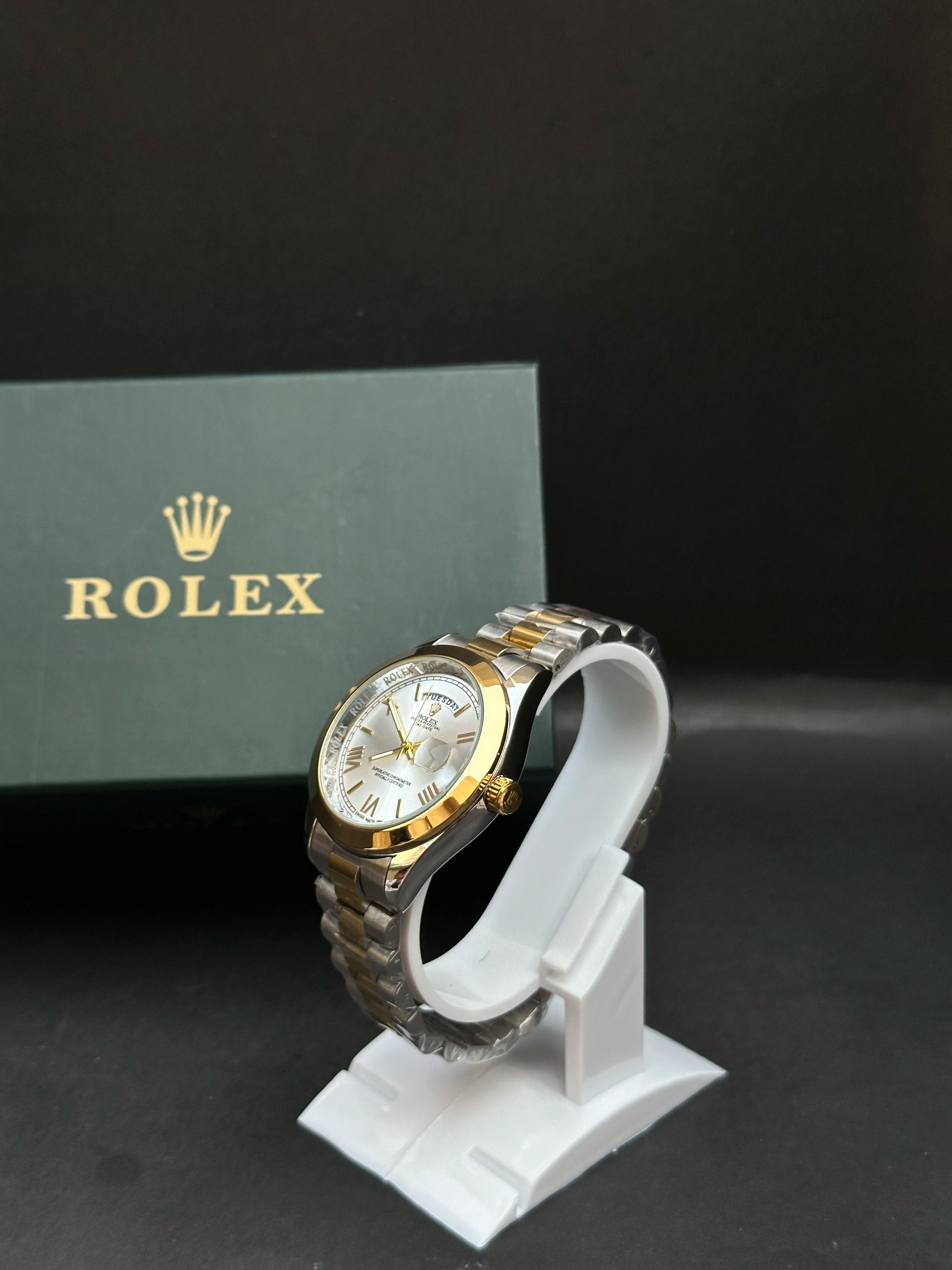 Rolex Day-Date Two-Tone Roman Dial Oyster Perpetual