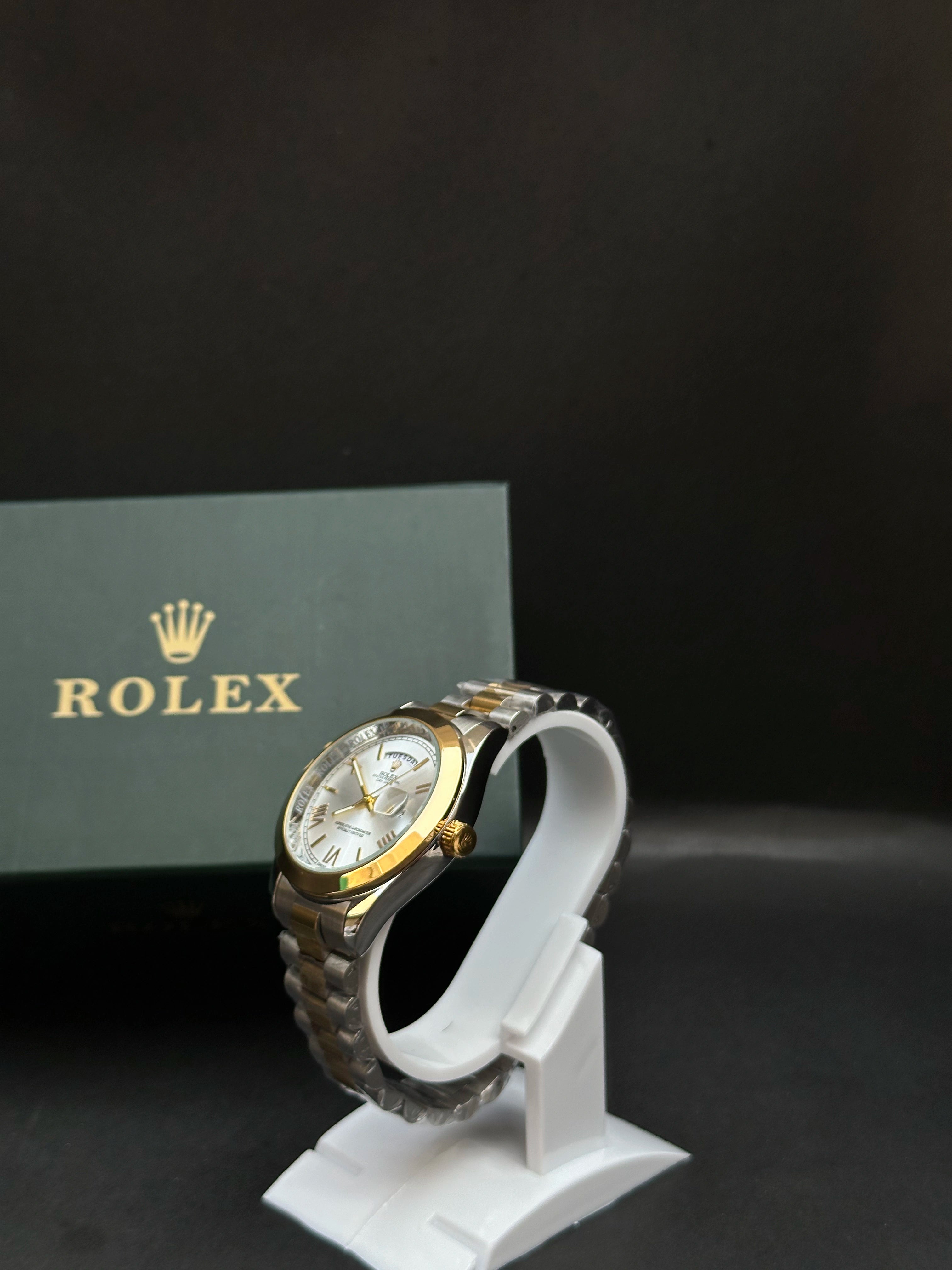 Rolex Day-Date Two-Tone Roman Dial Oyster Perpetual